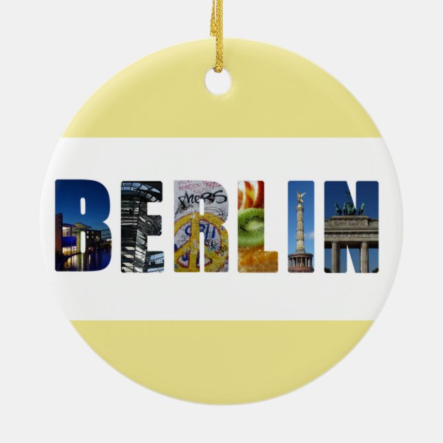 Adorno De Cerámica Fotos de viaje de Berlín Alemania (Atrás)