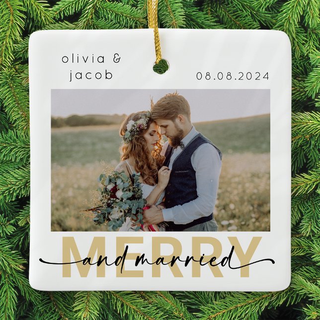 Adorno De Cerámica Fotos del primer Boda navideño de Feliz y Casado (Subido por el creador)