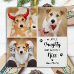 Adorno De Cerámica Fotos Navidades de Naughty Nice Funny Dog 3 Mascot<br><div class="desc">Un poco travieso, ¡pero sobre todo agradable! Presentamos nuestra nueva colección personalizada de adornos - Un poco traviesa pero sobre todo agradable! Nuestros modernos y divertidos adornos son la adición perfecta a su árbol de Navidad en esta temporada de fiestas. Nuestros adornos están diseñados para los amantes de las mascotas,...</div>