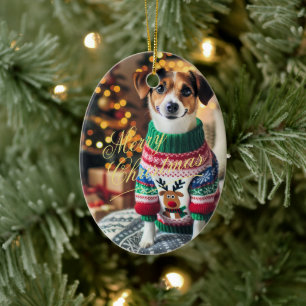 Adorno De Cerámica Fotos navideñas de Merry