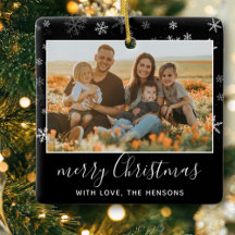 Fotos navideñas del ferry en Black White Snowflake