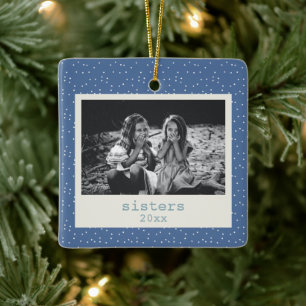 Adorno De Cerámica Fotos personalizadas de los puntos azules modernos