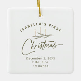 Adorno De Cerámica Fotos personalizadas me dan mi primera Navidad