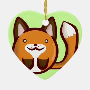 Adorno De Cerámica Fox de Chibi