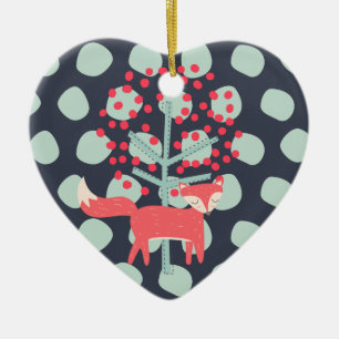 Adorno De Cerámica Fox retro