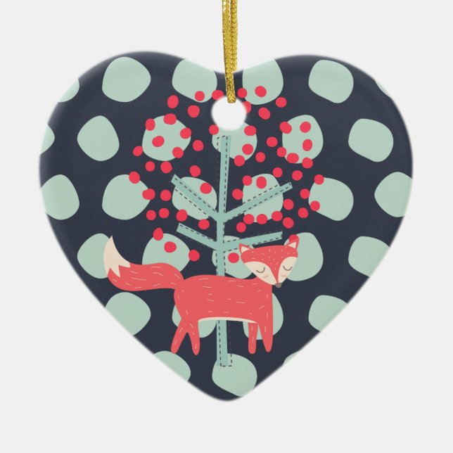 Adorno De Cerámica Fox retro (Frente)