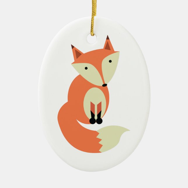 Adorno De Cerámica Fox rojo (Frente)