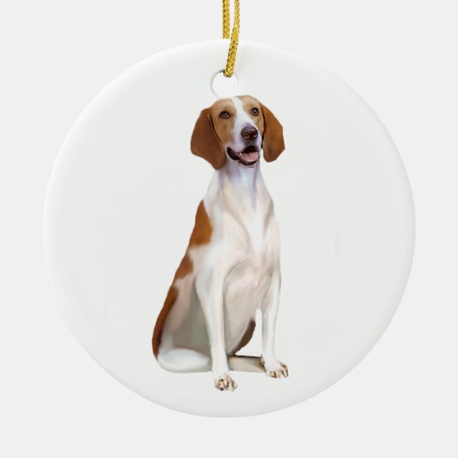 Adorno De Cerámica Foxhound americano (A) (Frente)