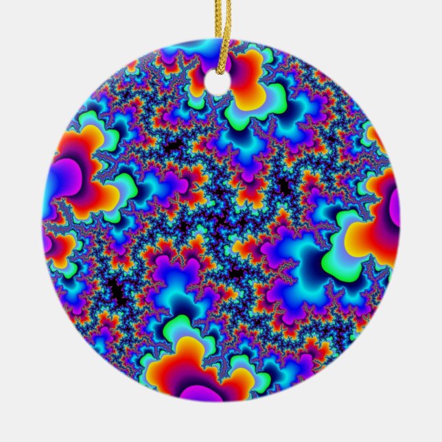 Adorno De Cerámica Fractal arcoiris (Frente)