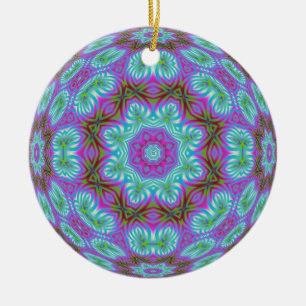 Adorno De Cerámica Fractal caleidoscópico Ornament.1