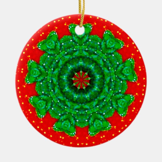 Adorno De Cerámica Fractal de Navidades chocantes (Frente)