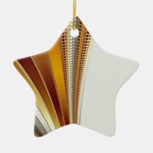 Adorno De Cerámica Fractal de Navidades de cuero