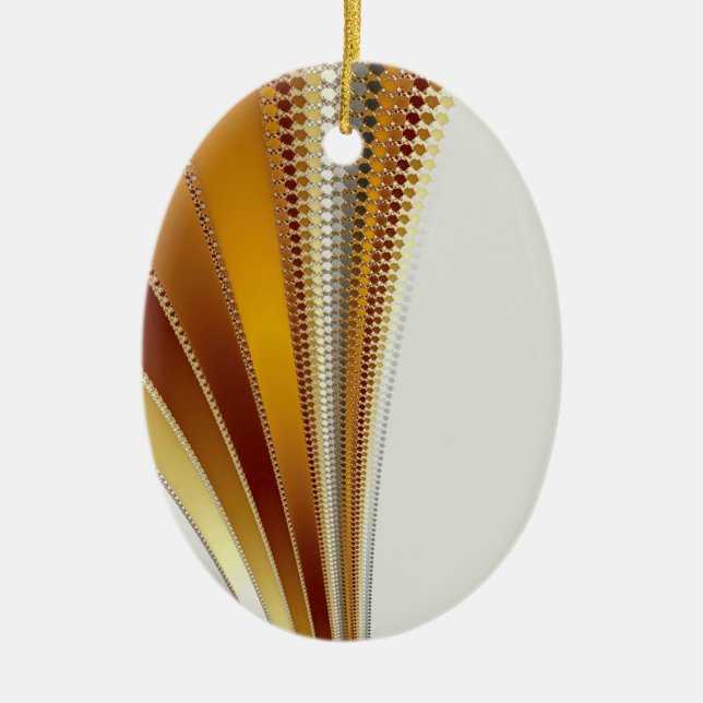 Adorno De Cerámica Fractal de Navidades de cuero (Frente)