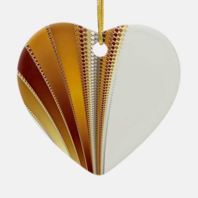 Adorno De Cerámica Fractal de Navidades de cuero (Frente)