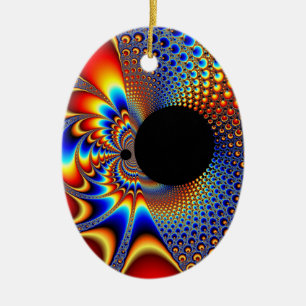 Adorno De Cerámica Fractal de Navidades de YinYang BigBang