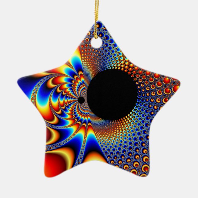 Adorno De Cerámica Fractal de Navidades de YinYang BigBang (Frente)