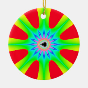 Adorno De Cerámica Fractal de Star Navidades