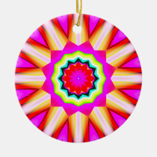 Adorno De Cerámica Fractal Kaleidoscope 01