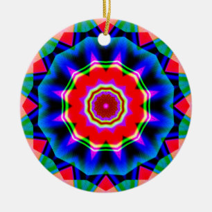 Adorno De Cerámica Fractal Kaleidoscope 02