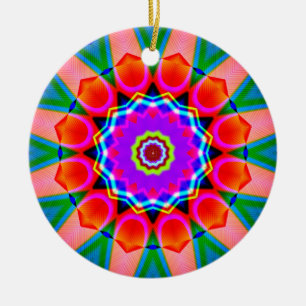 Adorno De Cerámica Fractal Kaleidoscope 03