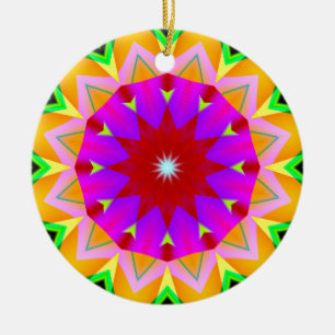 Adorno De Cerámica Fractal Kaleidoscope 04