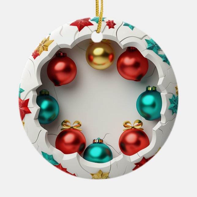 Adorno De Cerámica Fragmentos festivos destrozados (Frente)