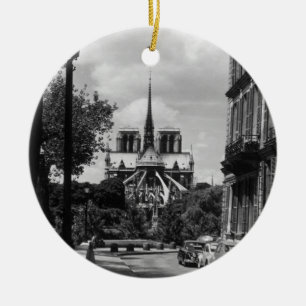 Adorno De Cerámica Francia vintage París notre dame isla saint louis
