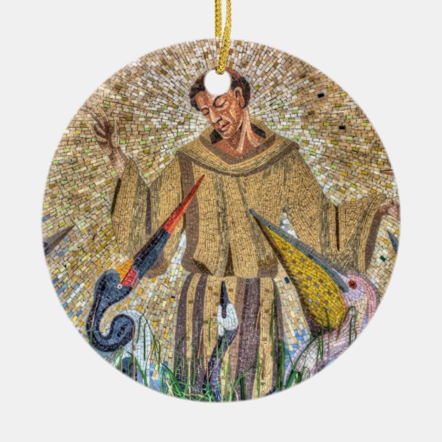 Adorno De Cerámica Francisco Del Mosaico De Asís (Frente)