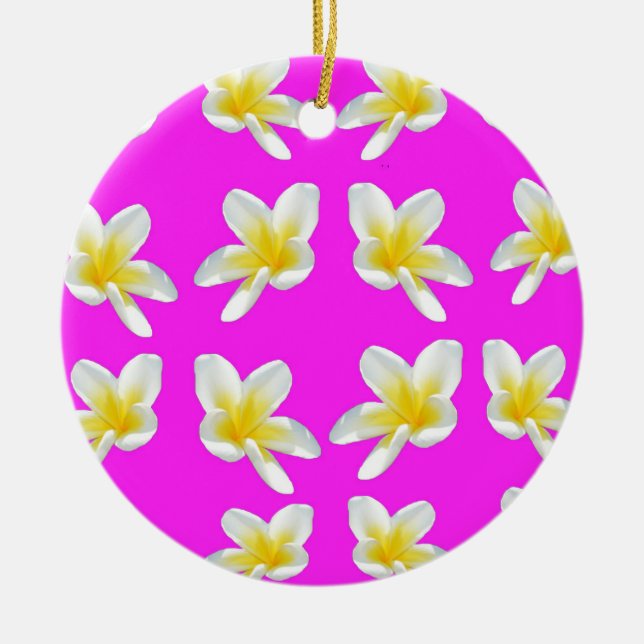 Adorno De Cerámica Frangipani_Rubor,_ (Frente)