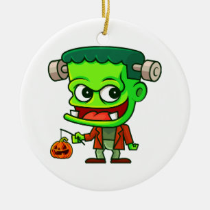 Adorno De Cerámica Frankenstein Dibujo Animado