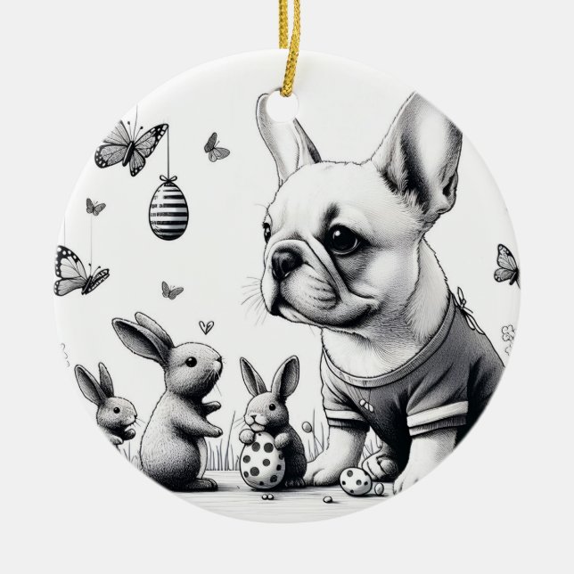 Adorno De Cerámica Franquicia y conejidos (Frente)