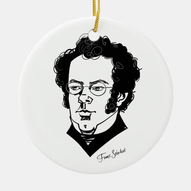 Adorno De Cerámica Franz Schubert (Frente)