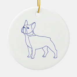 Adorno De Cerámica Französische Bulldogge