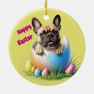 Adorno De Cerámica Französische Bulldogge Ei Ostern French Bulldog