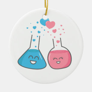 Adorno De Cerámica Frascos lindos enamorados, tenemos química