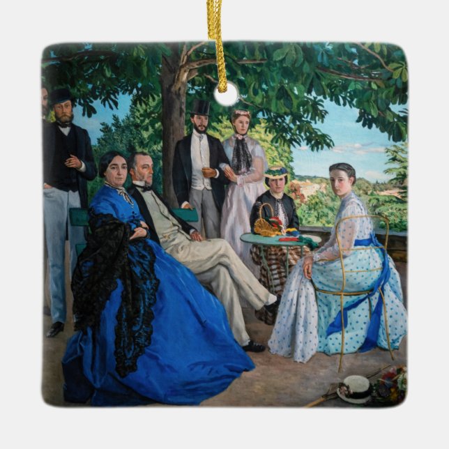Adorno De Cerámica Frederic Bazille - La Reunión Familiar (Anverso)