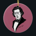 Adorno De Cerámica Frederic Chopin<br><div class="desc">Retrato gráfico del compositor</div>