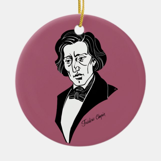 Adorno De Cerámica Frederic Chopin (Frente)