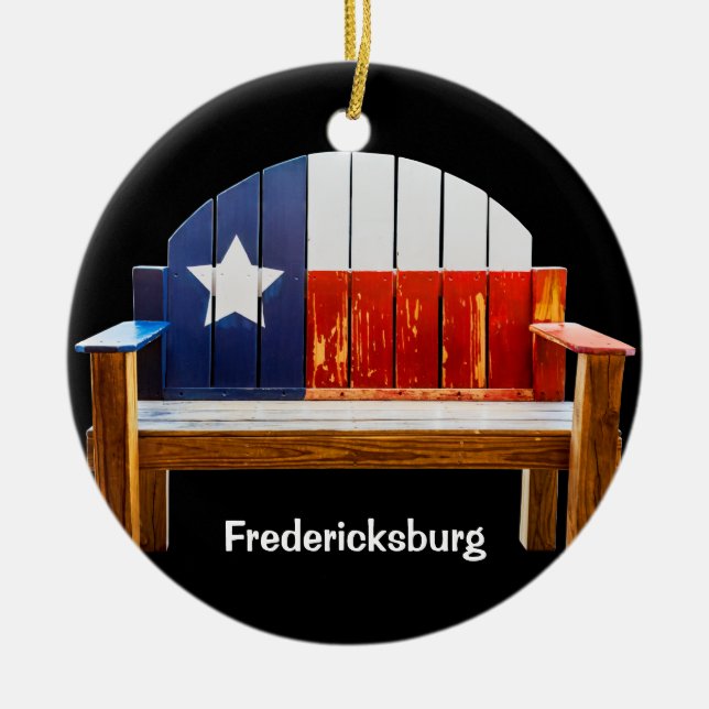 Adorno De Cerámica Fredericksburg, Texas, Ornament (Frente)