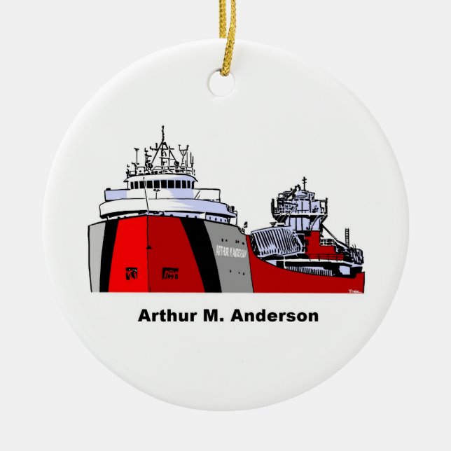 Adorno De Cerámica Freighter Arthur M. Anderson (Frente)