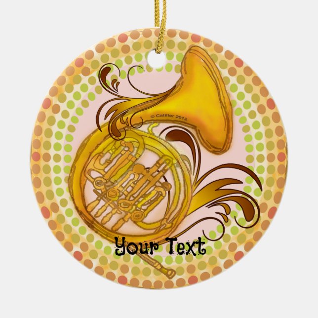 Adorno De Cerámica French Horn Rhythm ornament (Frente)