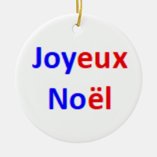 Adorno De Cerámica french joyeux noel (Frente)