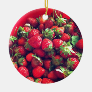 Adorno De Cerámica Fresas