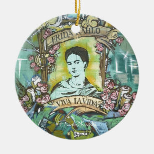 Adorno De Cerámica Frida Kahlo Graffiti