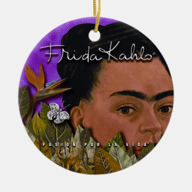 Adorno De Cerámica Frida Kahlo Pasion Por La Vida (Frente)