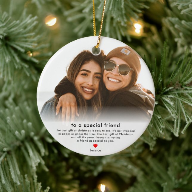Adorno De Cerámica Friendship Keepsake Best Friend Christmas (Árbol)