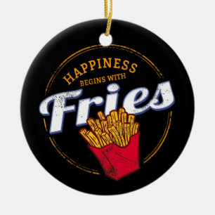 Adorno De Cerámica Fries Chips Snack Papa de cosecha o Fries Francesa