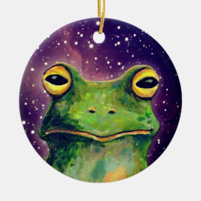 Adorno De Cerámica Frog Lover Ornament (Frente)