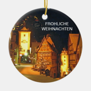 ADORNO DE CERÁMICA FROHLICHE WEIHNACHTEN (FELICES NAVIDAD)