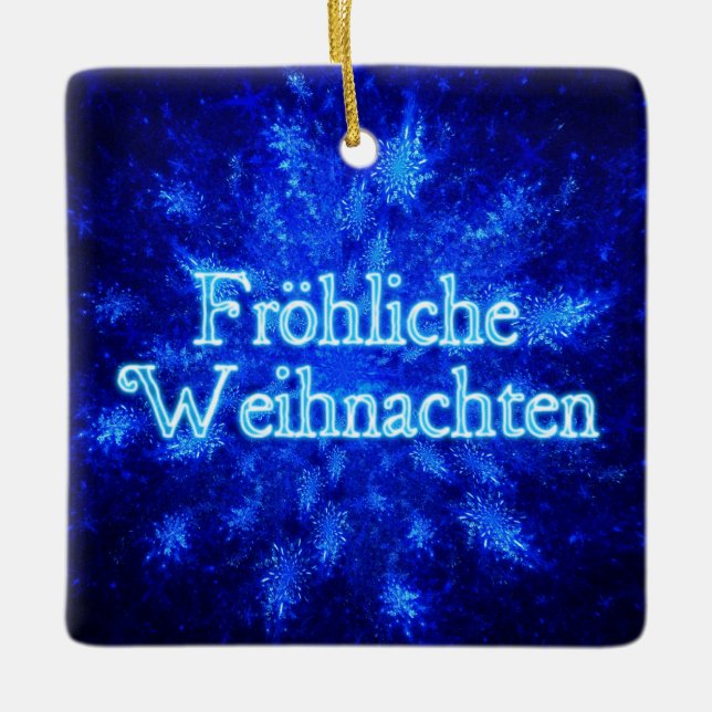 Adorno De Cerámica Froliche Weihnachten - Snowburst (Anverso)